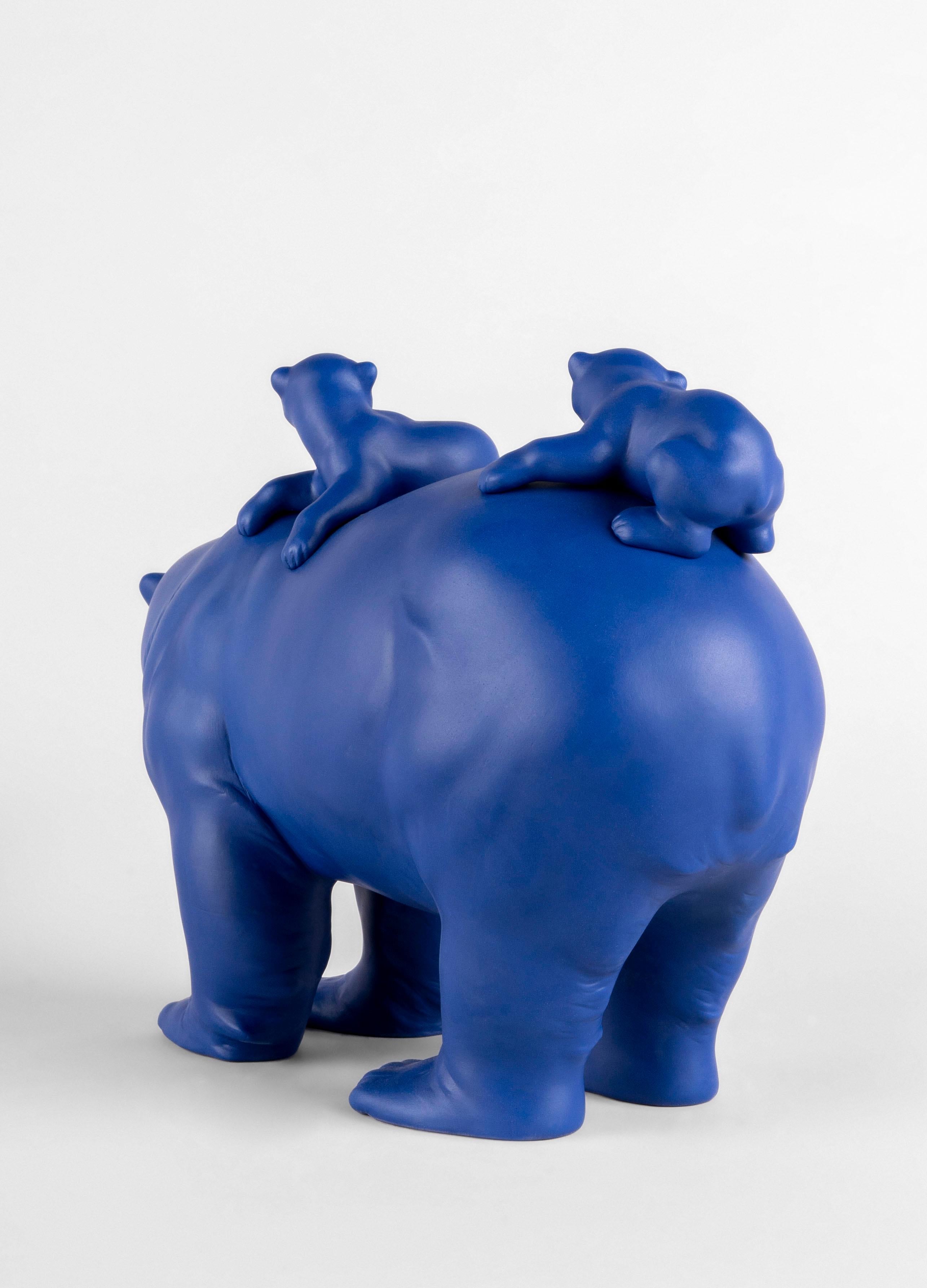 Mummy Bear and Babies 'Blue-Gold', Limited Edition In New Condition In New York City, NY