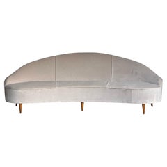 Mid Century Modern Italian Curved Sofa