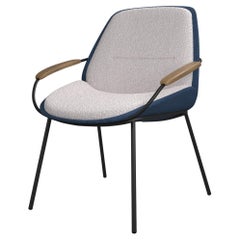 Chaise de bureau Munch en tissu et bouclette fabriquée à la main par Murmurio
