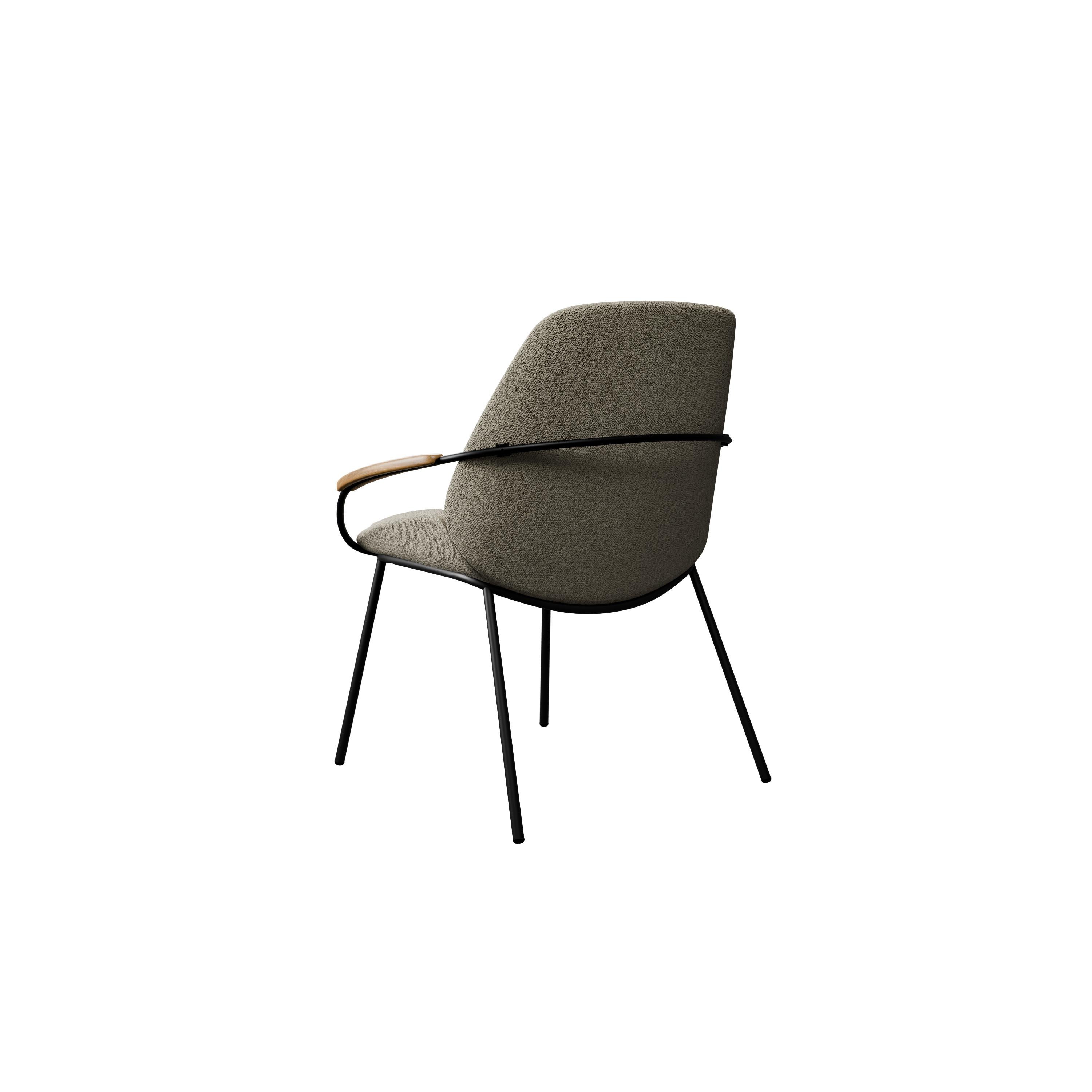 Silla de escritorio Munch con boucle Loop Crema hecha a mano por Murmurio Industrial en venta