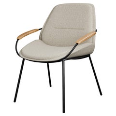 Chaise de bureau Munch en bouclette crème Loop fabriquée à la main par Murmurio