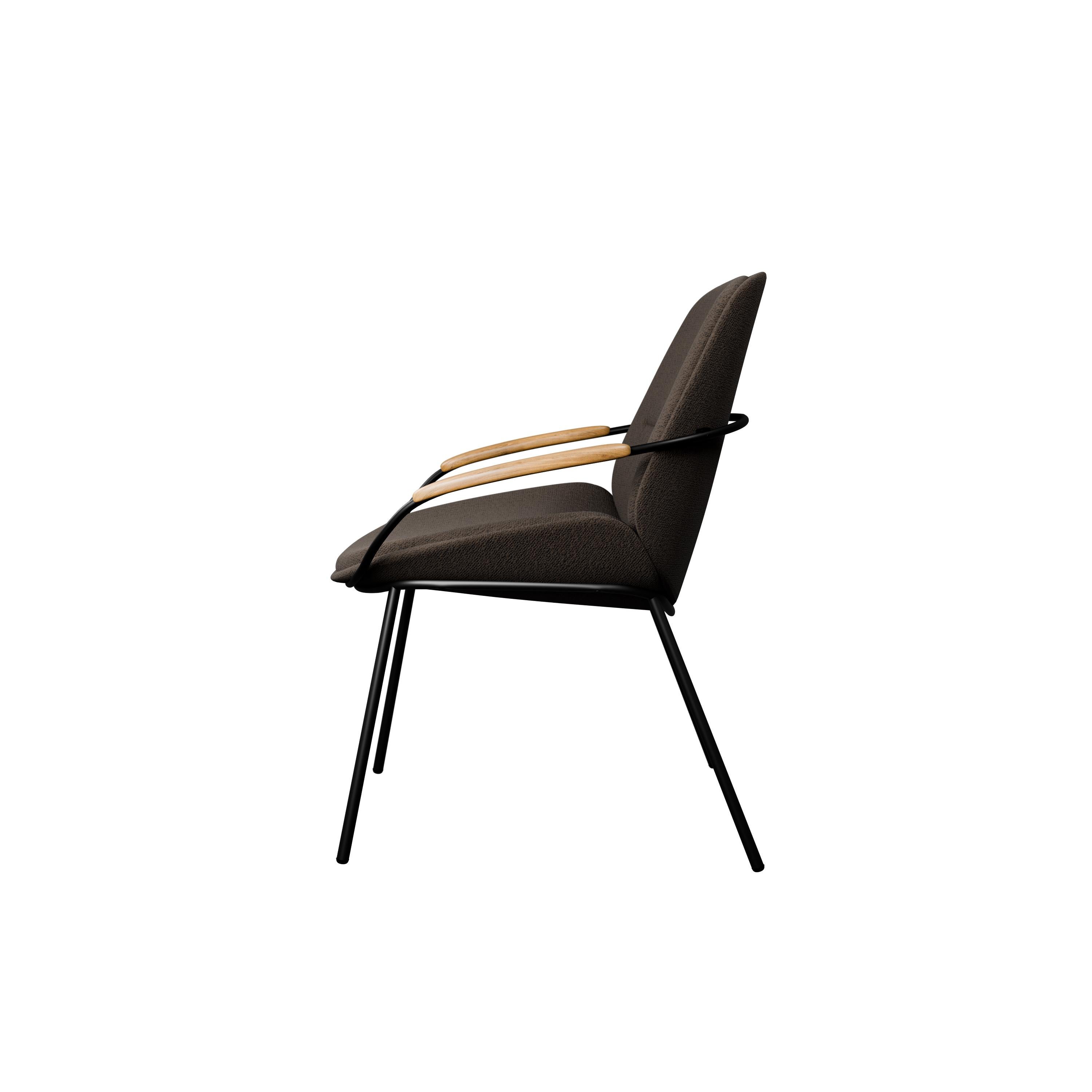 Chaise de bureau Munch en bouclette taupe Loop fabriquée à la main par Murmurio Neuf - En vente à Lordelo, PT