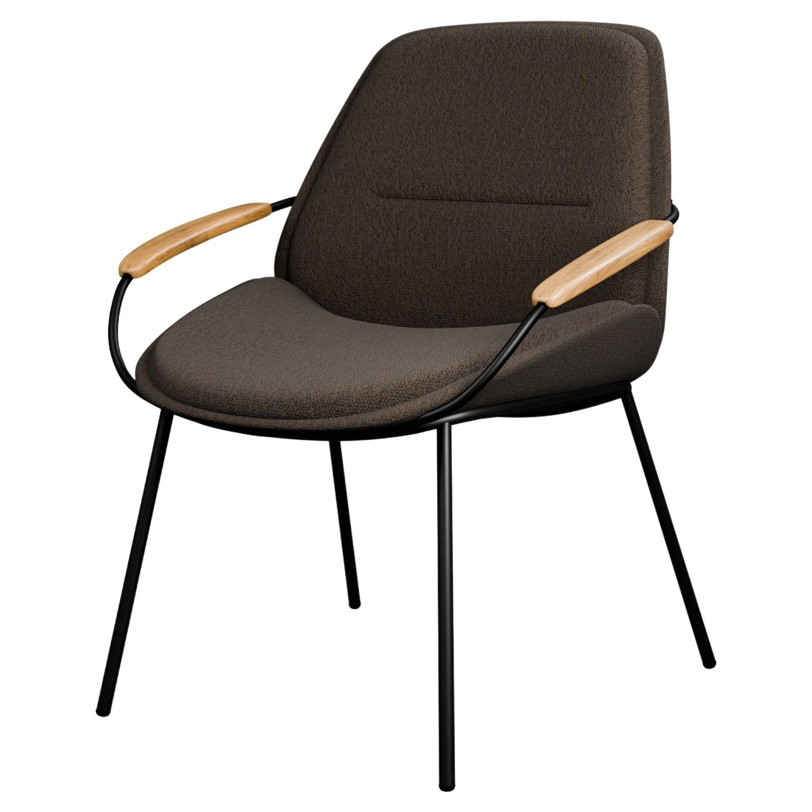 Munch Desk chair with Loop Taupe boucle handcrafted by Murmurio