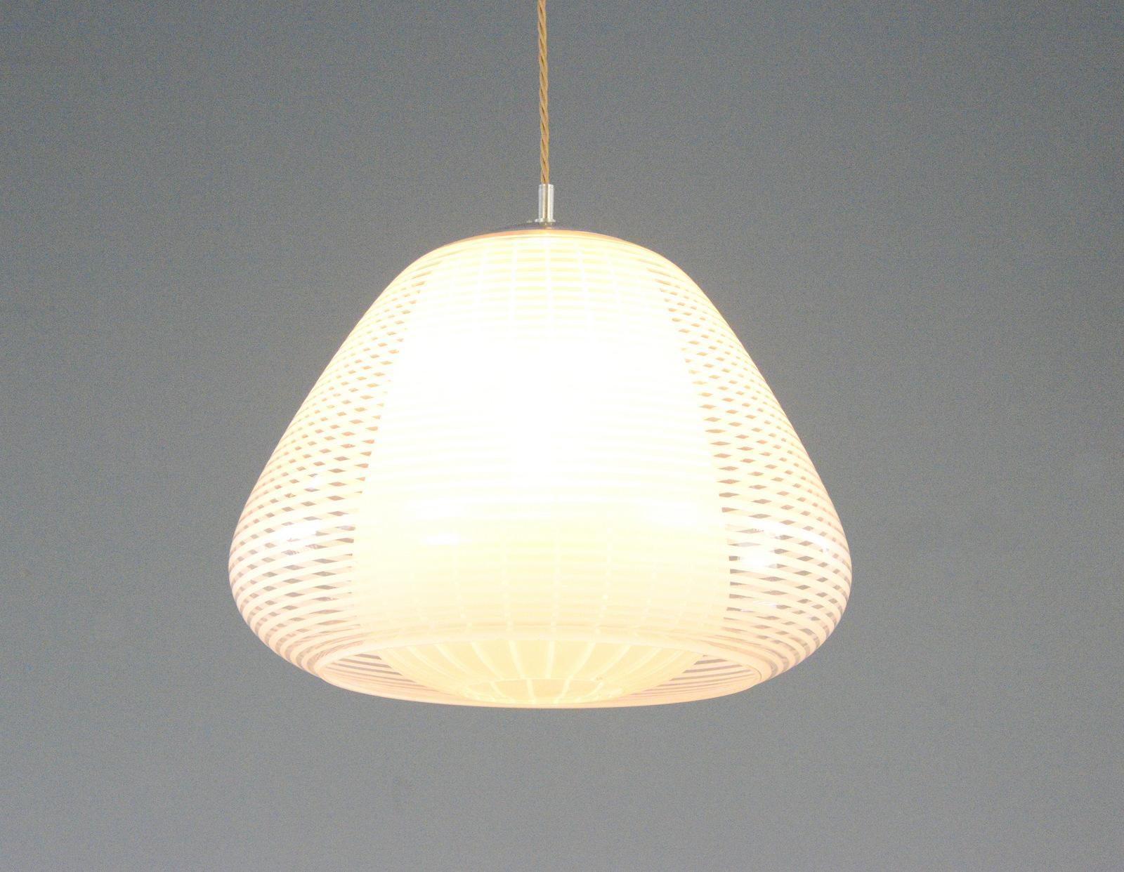 Glass Munchen Pendant Light By Wilhelm Wagenfweld For Peill & Putzler
