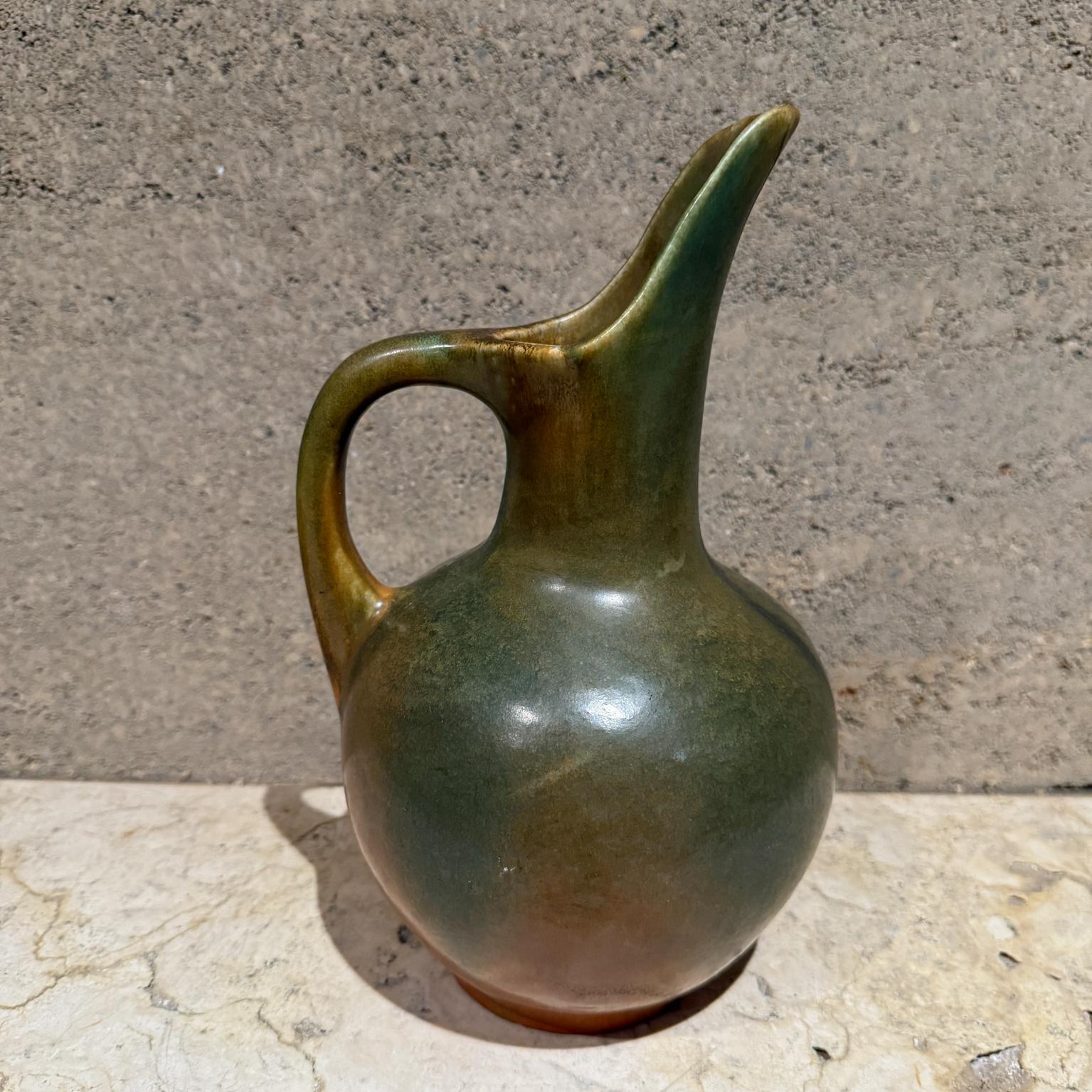 Mid-20th Century Muncie Pottery Pitcher Ewer Matte Arts & Crafts For Sale