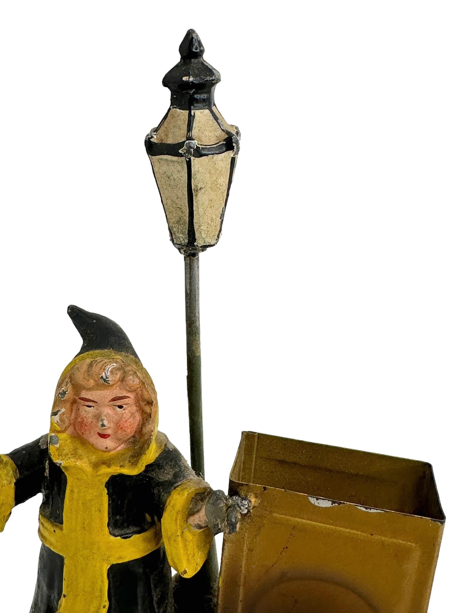 20th Century Munich Child Souvenir Matchstick Stand Figurine Antique German 1900s For Sale