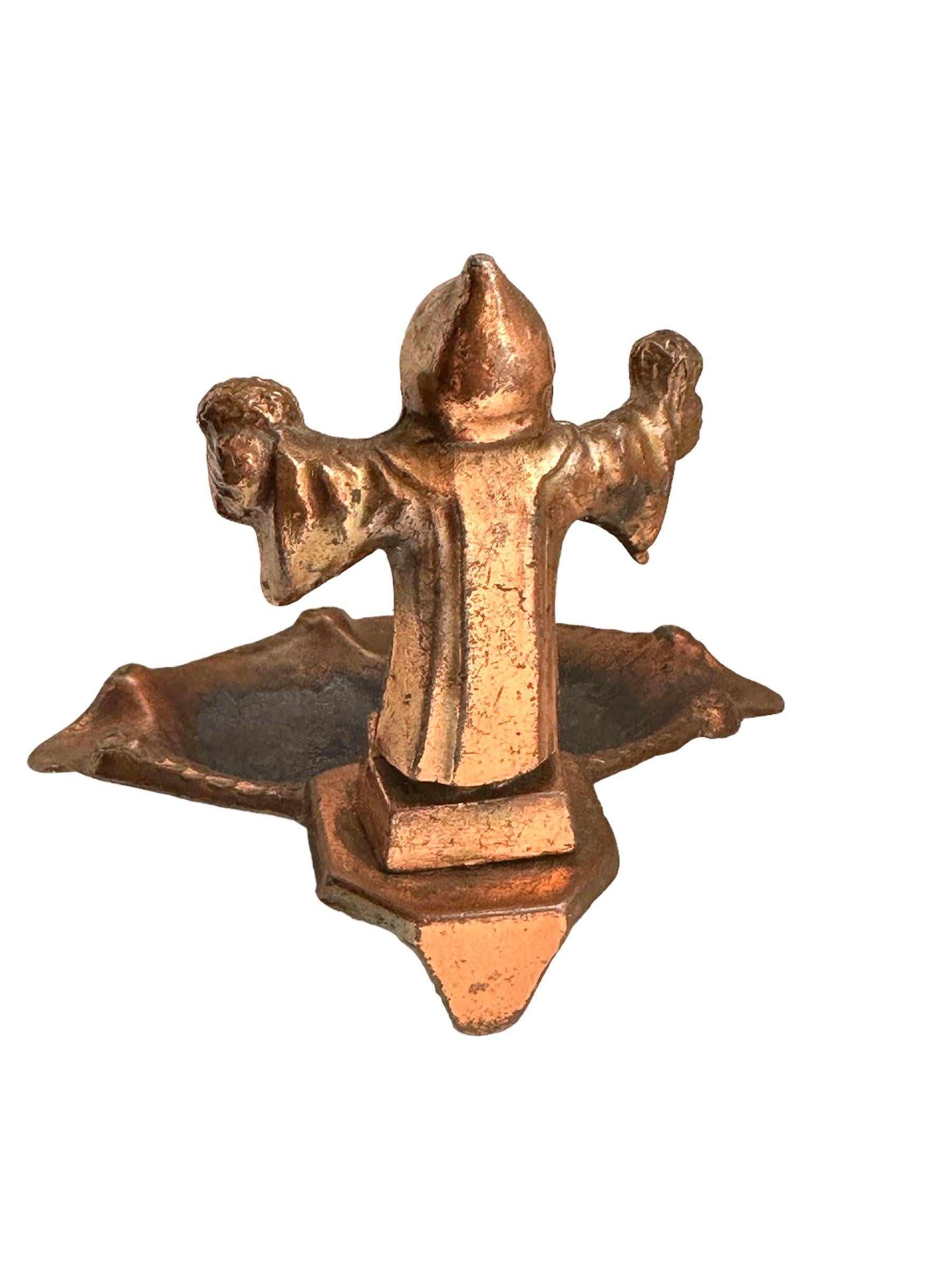 Folk Art Munich Child Souvenir Statue Building Ashtray Vintage, German, 1930s For Sale