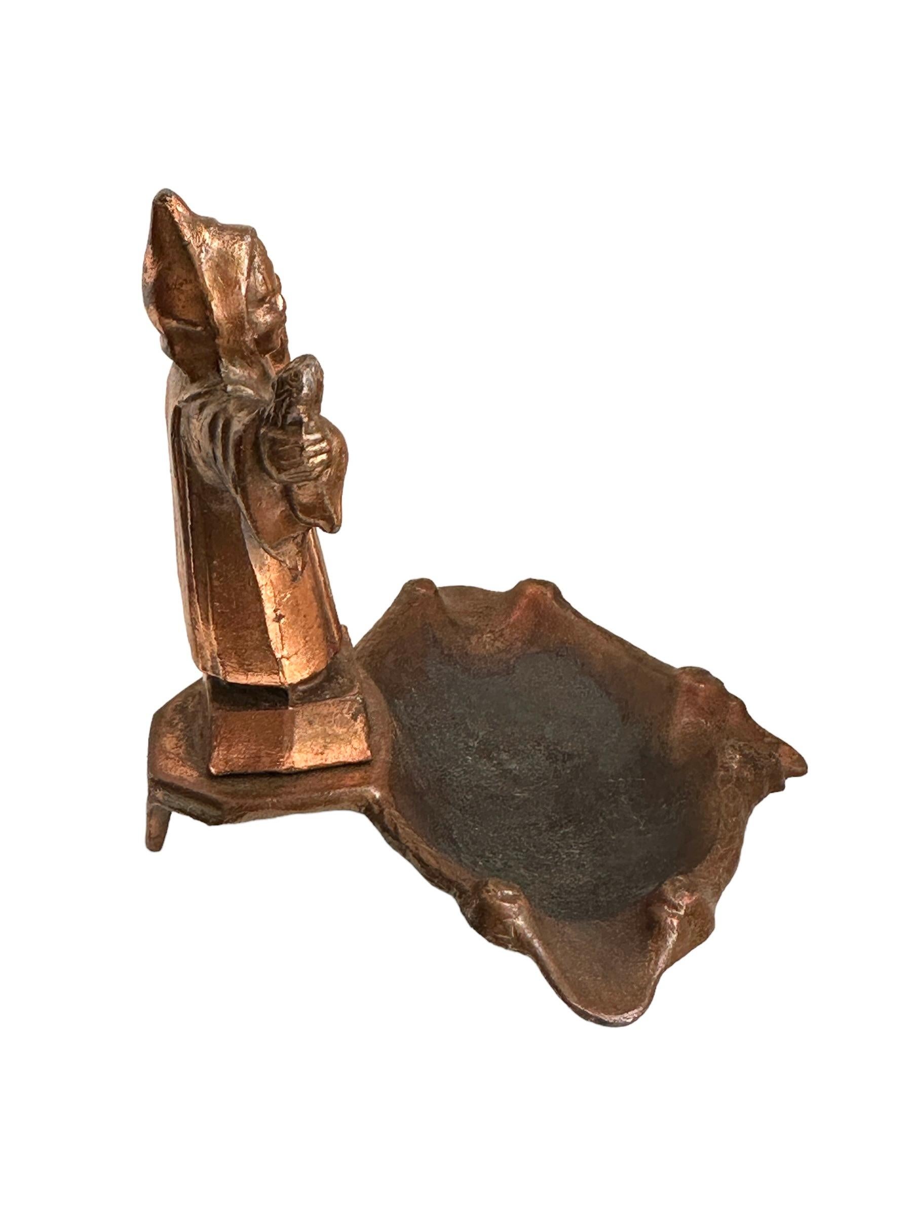 Metal Munich Child Souvenir Statue Building Ashtray Vintage, German, 1930s For Sale