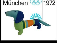 Munich Olympic Games 1972 Mascot Waldi Dog Dachshund by Schuco, Vintage German