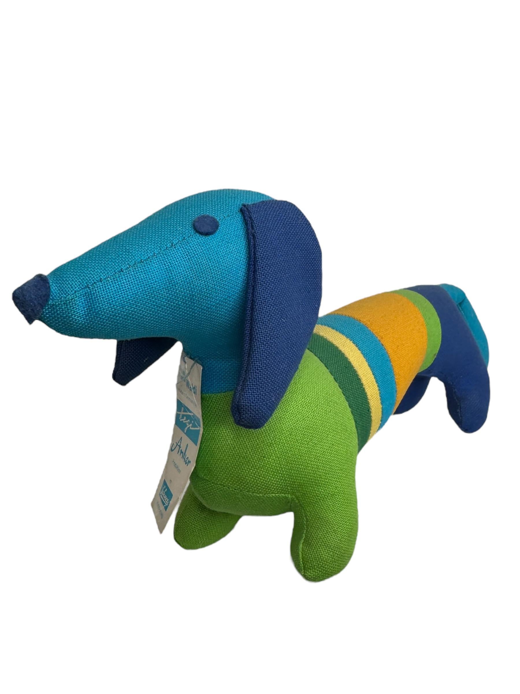 Munich Olympic Games 1972 Mascot Waldi Dog Dachshund by Schuco, Vintage German In Good Condition In Nuernberg, DE