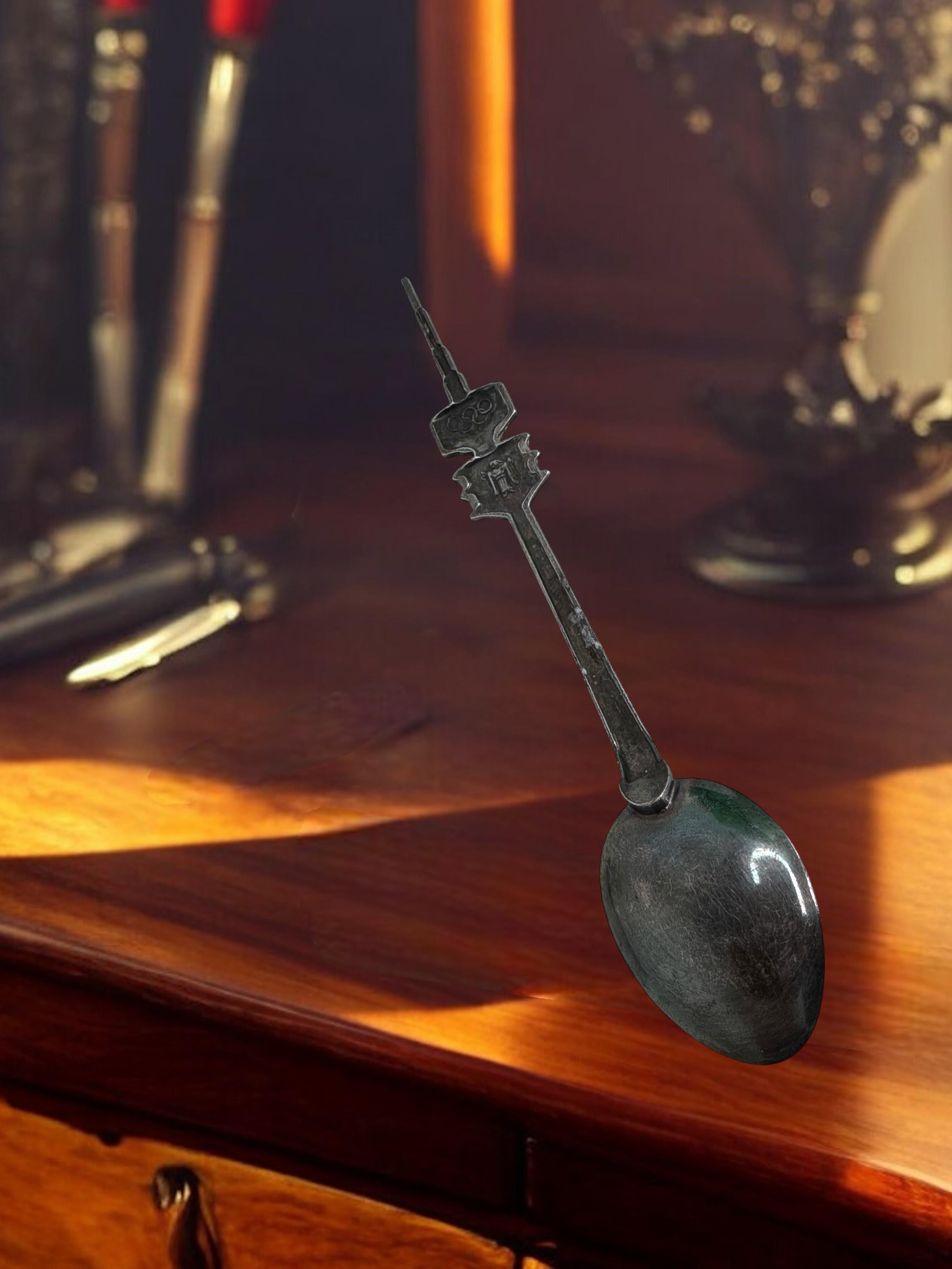 Munich Olympic Souvenir Spoon, Stuttgart TV Tower Souvenir Pen, Germany 1970s For Sale 11