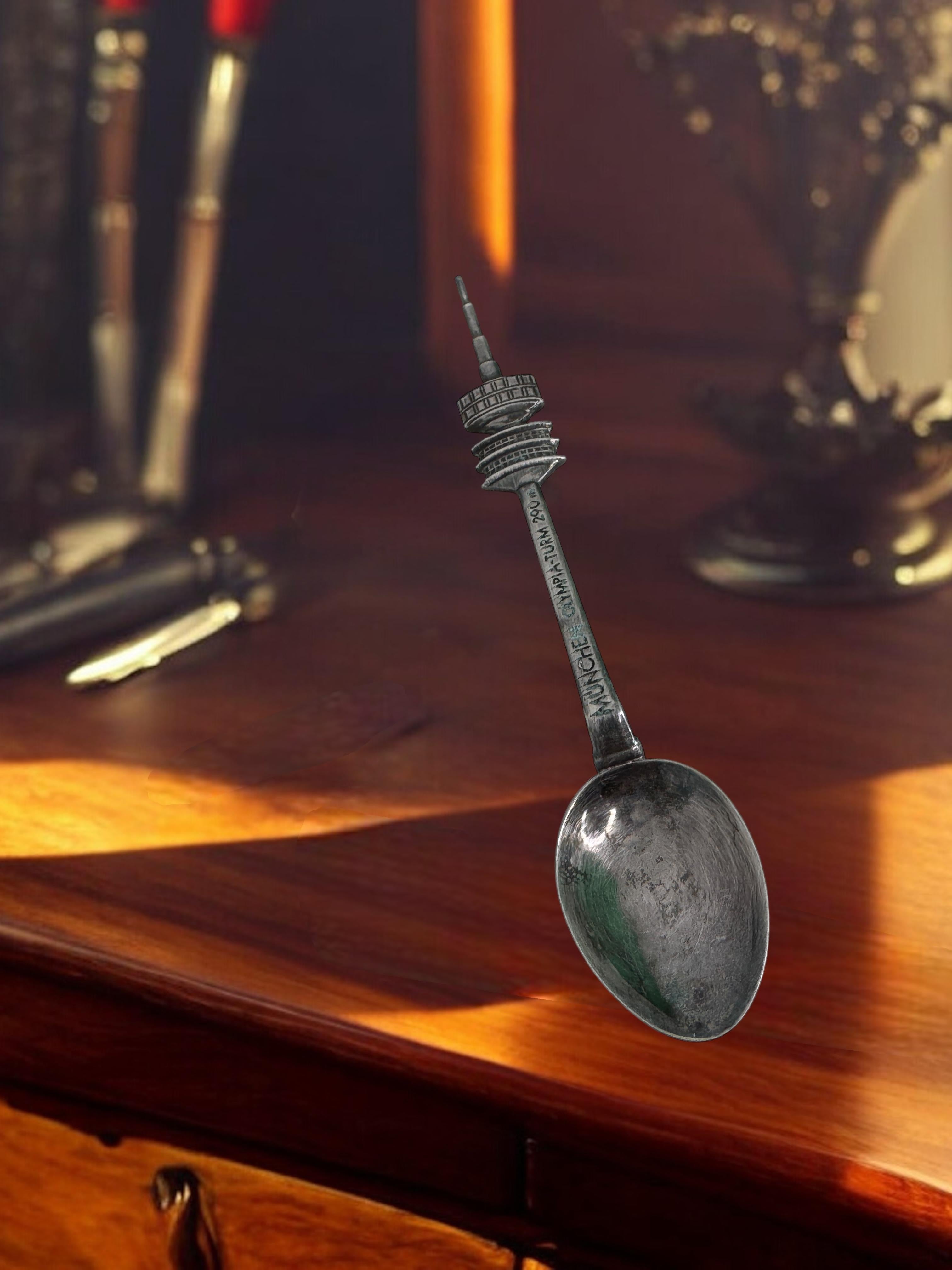 Munich Olympic Souvenir Spoon, Stuttgart TV Tower Souvenir Pen, Germany 1970s For Sale 12