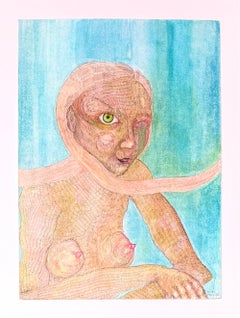 Munira Merve Celik (1994) - Pen drawing and watercolor painting on paper - 2021