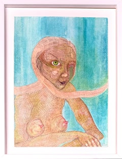 Munira Merve Celik (1994) - Pen drawing and watercolor painting on paper - 2021