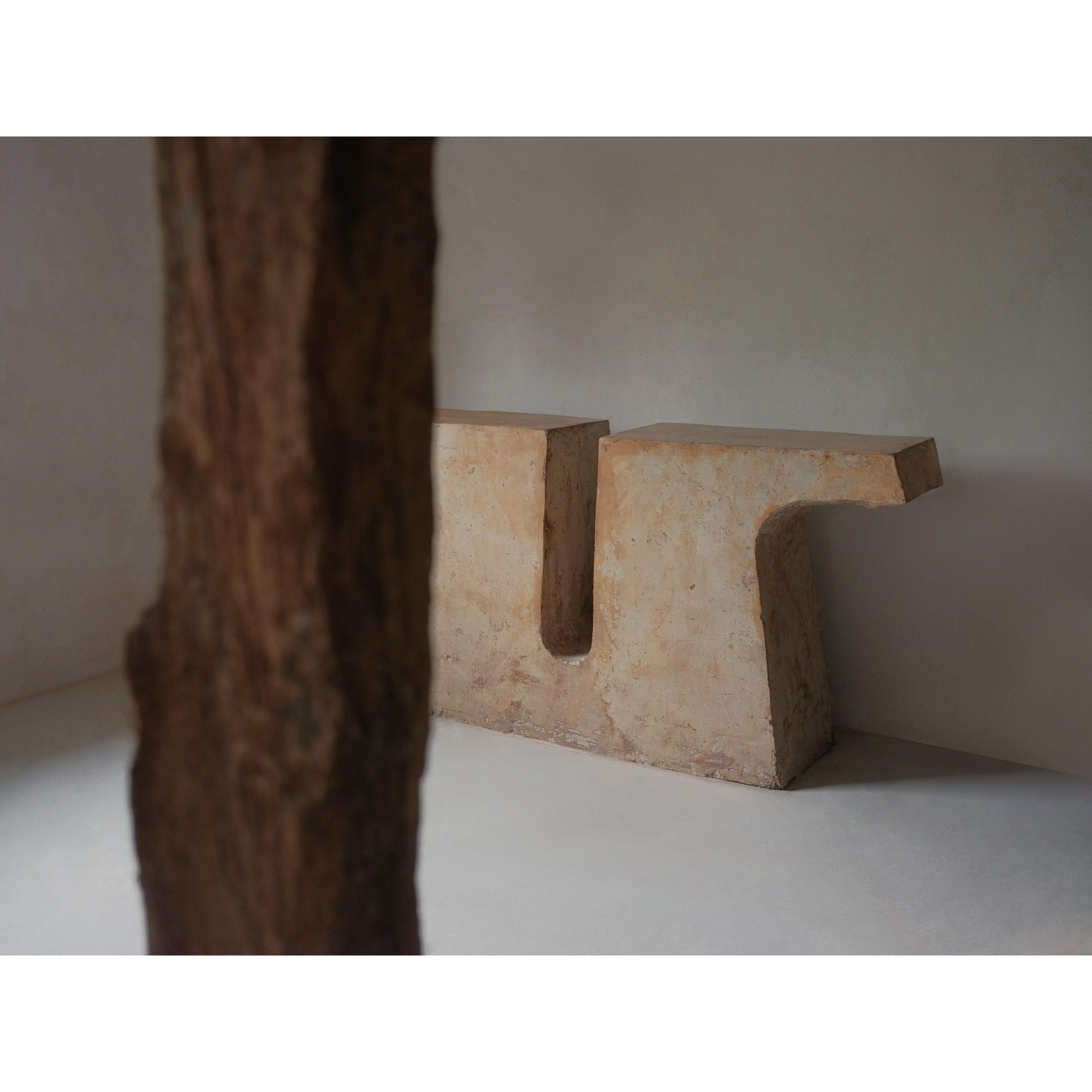 Munk, Unique Console in Hemp Crete by Lucas Tyra Morten im Zustand „Neu“ im Angebot in Geneve, CH