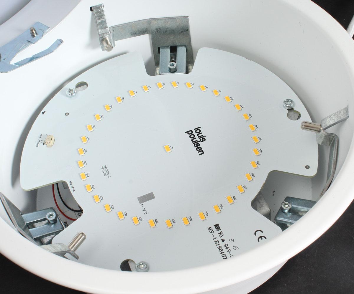 This model Munkegaard LED light was designed by Arne Jacobsen for Louis Poulsen.
 