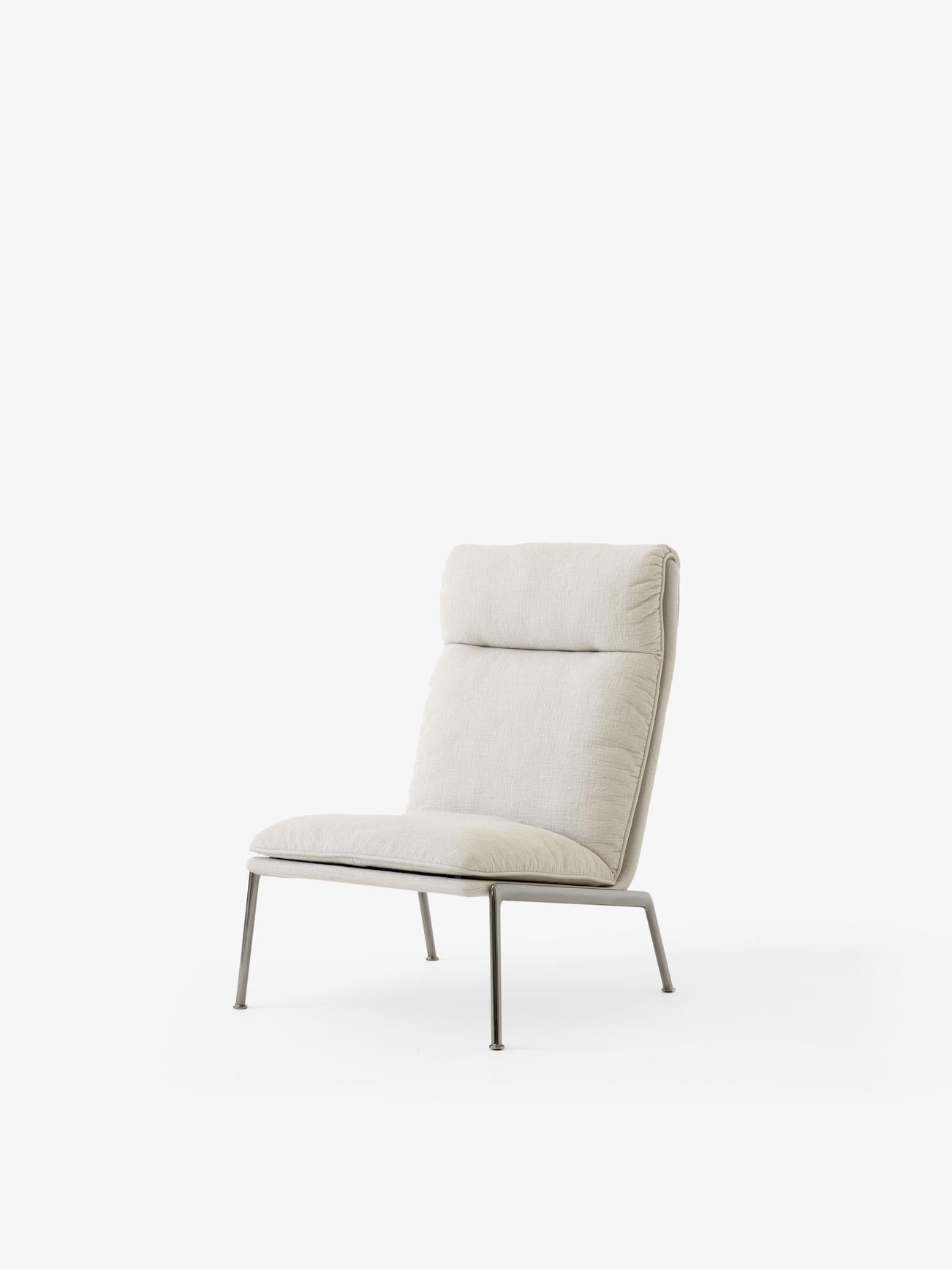 XXI secolo e contemporaneo Sedia Muno con schienale alto in Kvadrat (Cifrado 0221)/Cromo scuro, Luca Nichetto in vendita