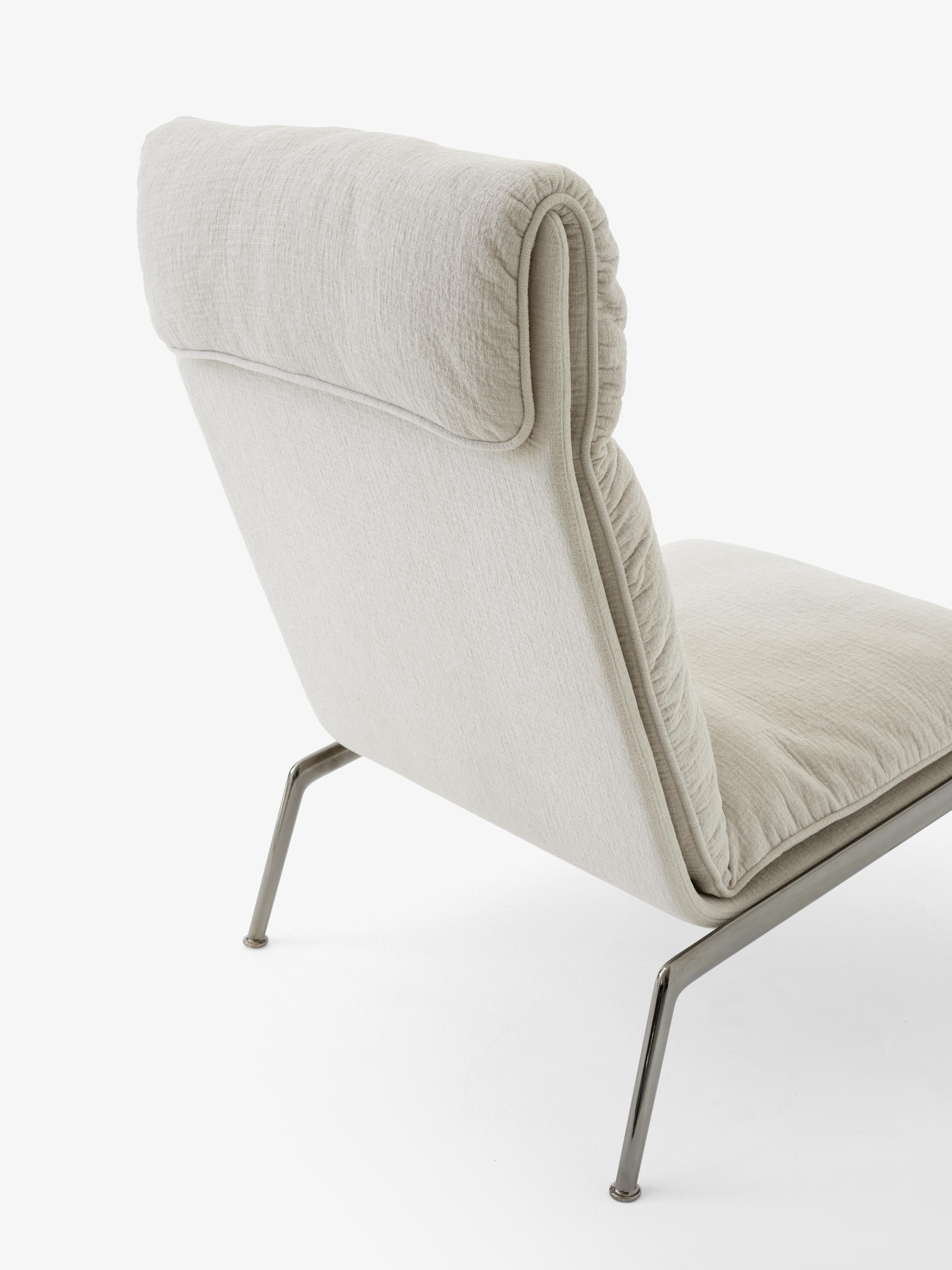 Alluminio Sedia Muno con schienale alto in Kvadrat (Cifrado 0221)/Cromo scuro, Luca Nichetto in vendita