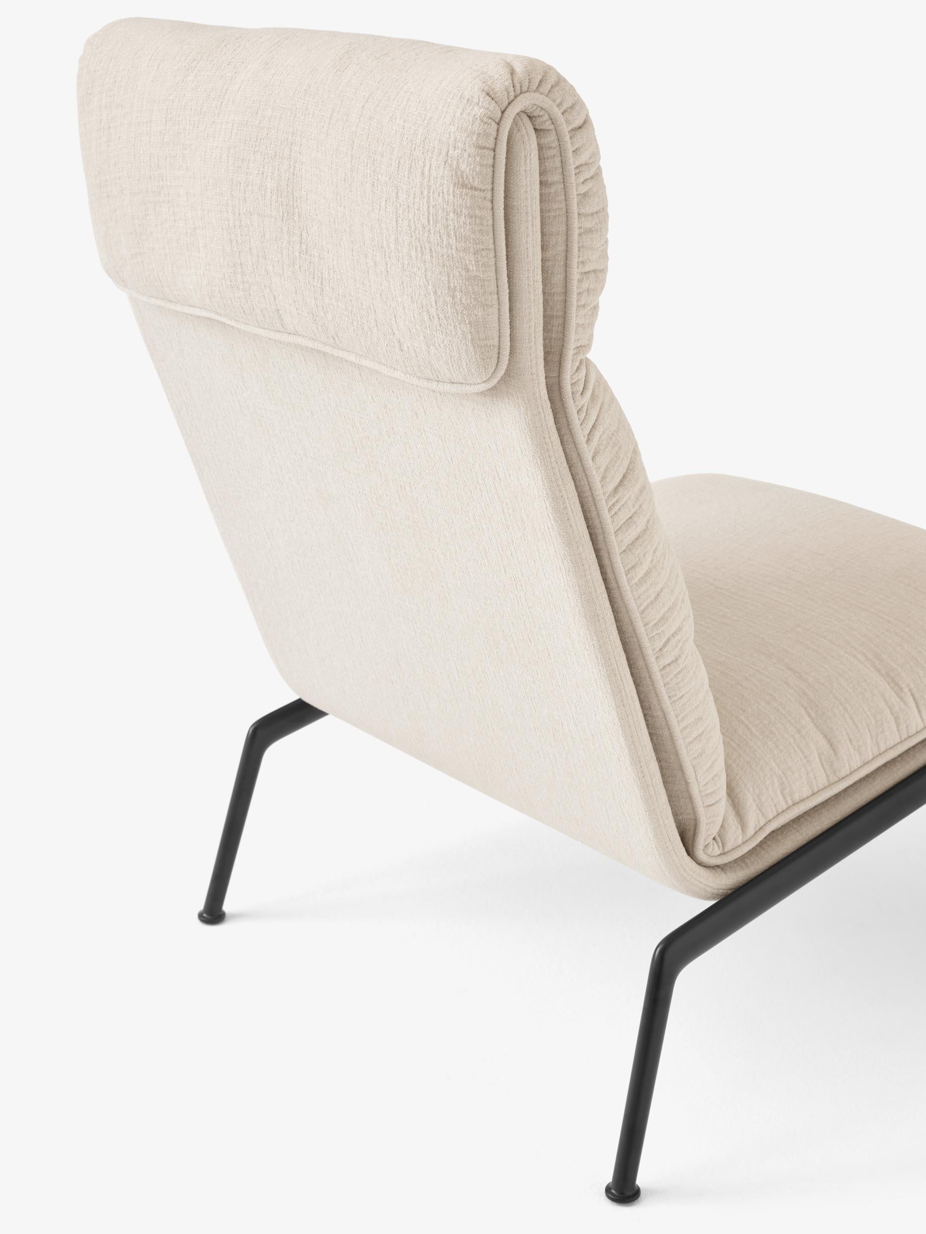 Chaise longue à dossier haut Muno en Kvadrat (Cifrado 0221)/Noir chaud, Luca Nichetto Neuf - En vente à Dubai, AE