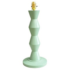 'Munro' turned wood table lamp - Fern