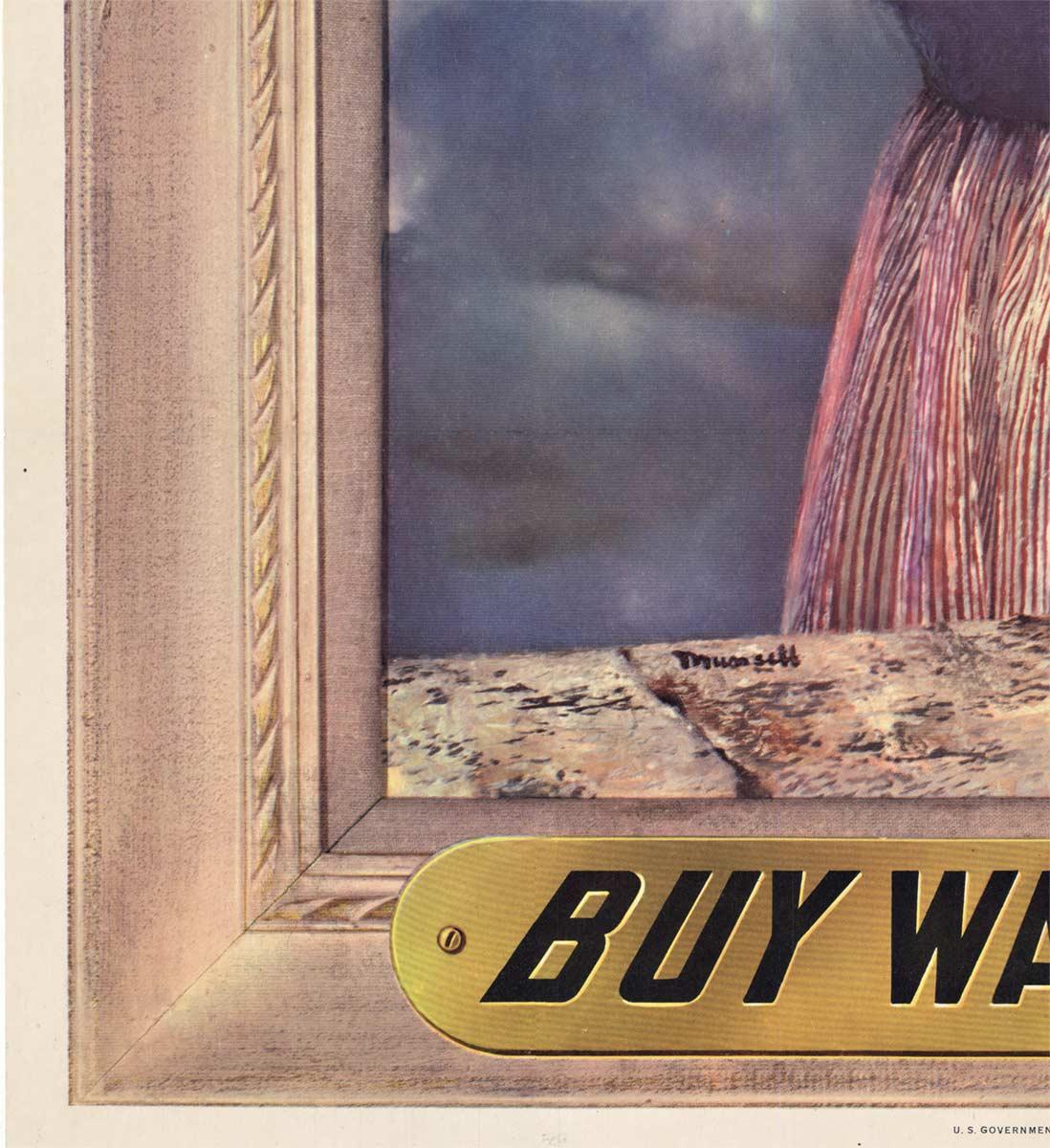 Original For their future - Buy War Bond - Achetez une affiche vintage de la Seconde Guerre mondiale - Réalisme américain Print par Munsett 