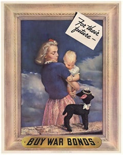 Original For their future - Buy War Bond vintage World War 2 vintage poster