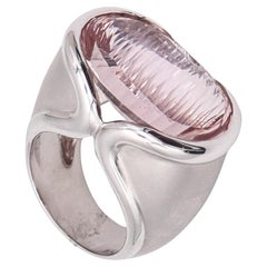 MUNSTEINER Cut Sculptural Ring In  Or blanc 18 carats avec morganite de 28,85 carats