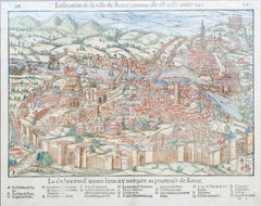 Antique Map of The City of Rome by Sebastian Münster, 1549