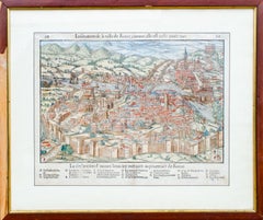 Antique Map of The City of Rome by Sebastian Münster, 1549