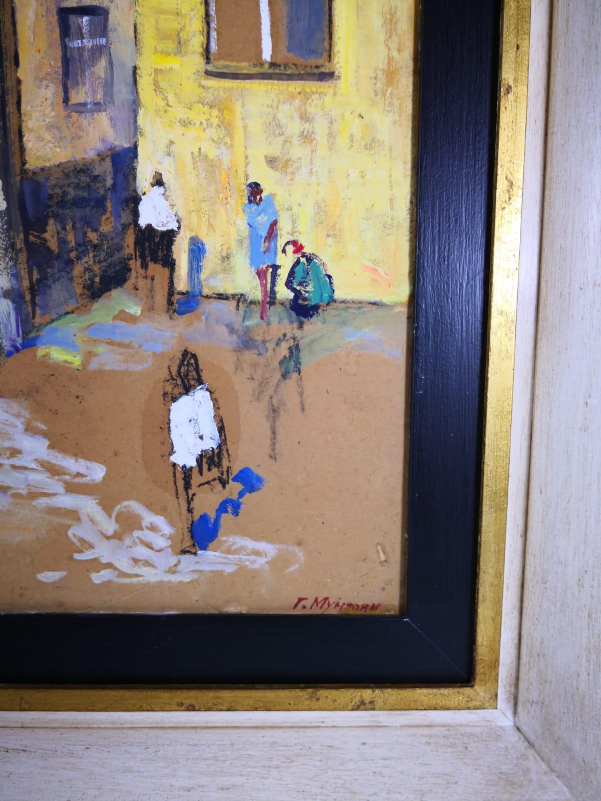 Modern 20th Century Munteanu Gheorghe Oil Painting For Sale