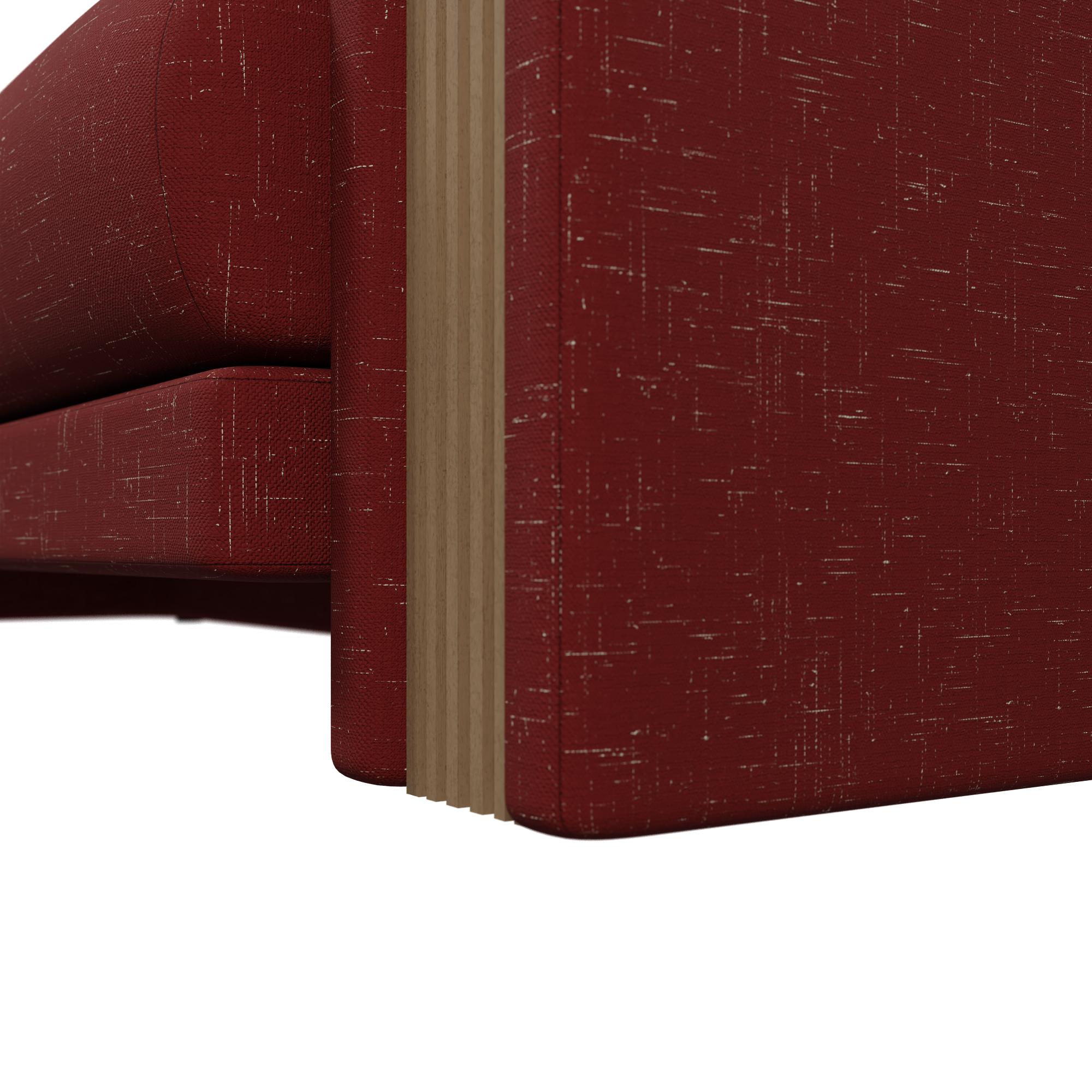 Travail du bois Munu three-seater sofa in Blend Cherry handcrafted by Murmurio en vente
