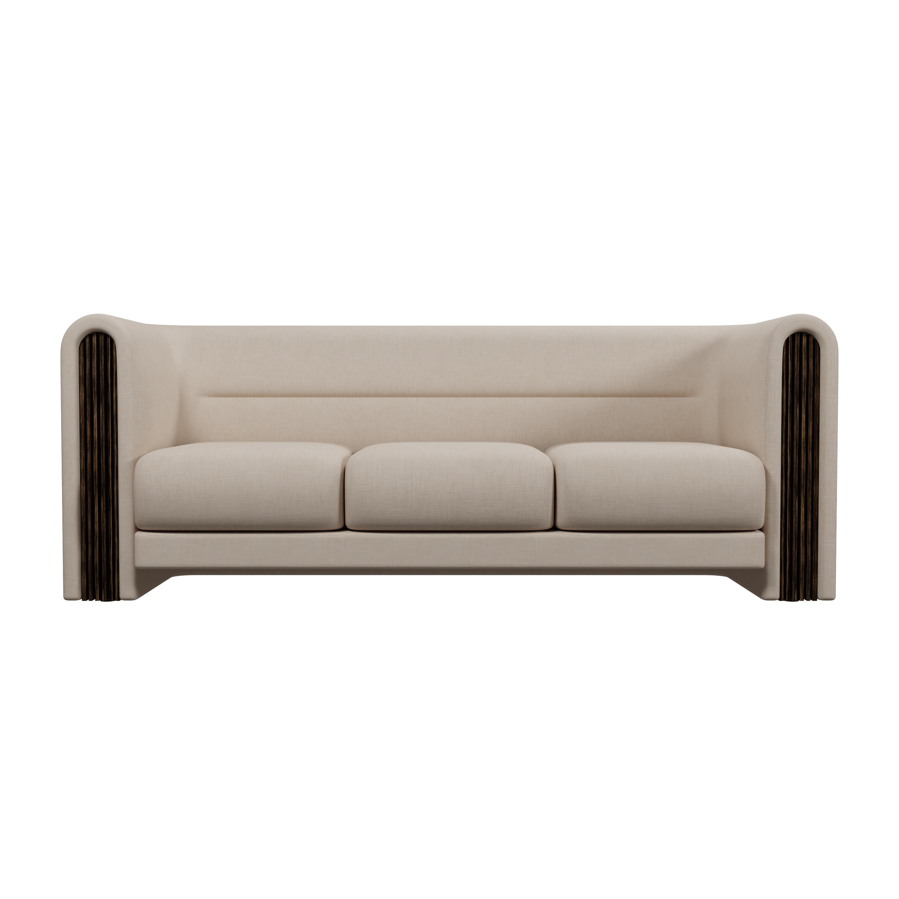 Discover MUNU, an exquisite reinterpretation of the legendary Chesterfield, meticulously designed for connoisseurs of timeless elegance and refined taste. This sofa transcends ordinary furniture, merging the heritage of classic design with a