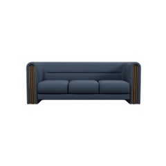 Munu three-seater sofa in Easy Clean - Night Blue handcrafted by Murmurio
