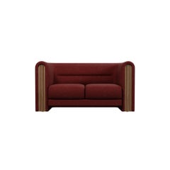 Munu two-seater sofa in Blend Cherry handcrafted by Murmurio