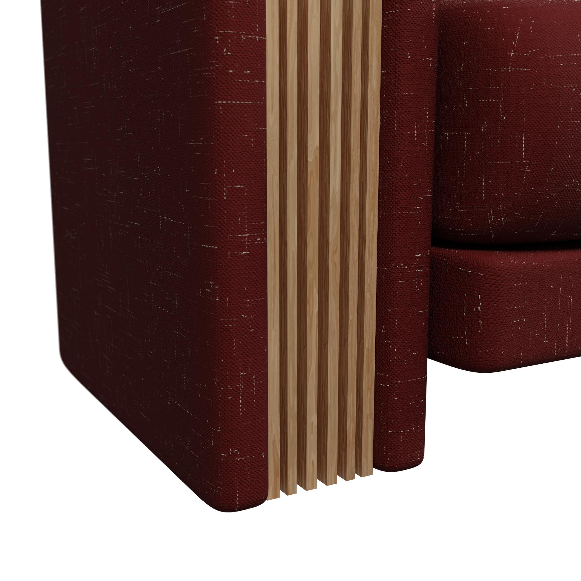 Zweisitzer-Sofa Munu in Kirsche Blend, handgefertigt von Murmurio (Portugiesisch) im Angebot