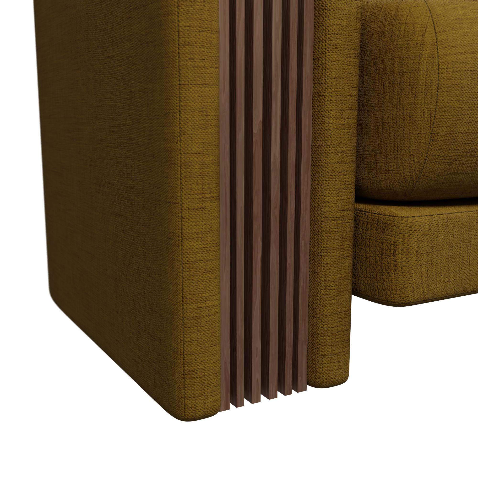 Portugais Munu two-seater sofa in Blend Honey handcrafted by Murmurio en vente