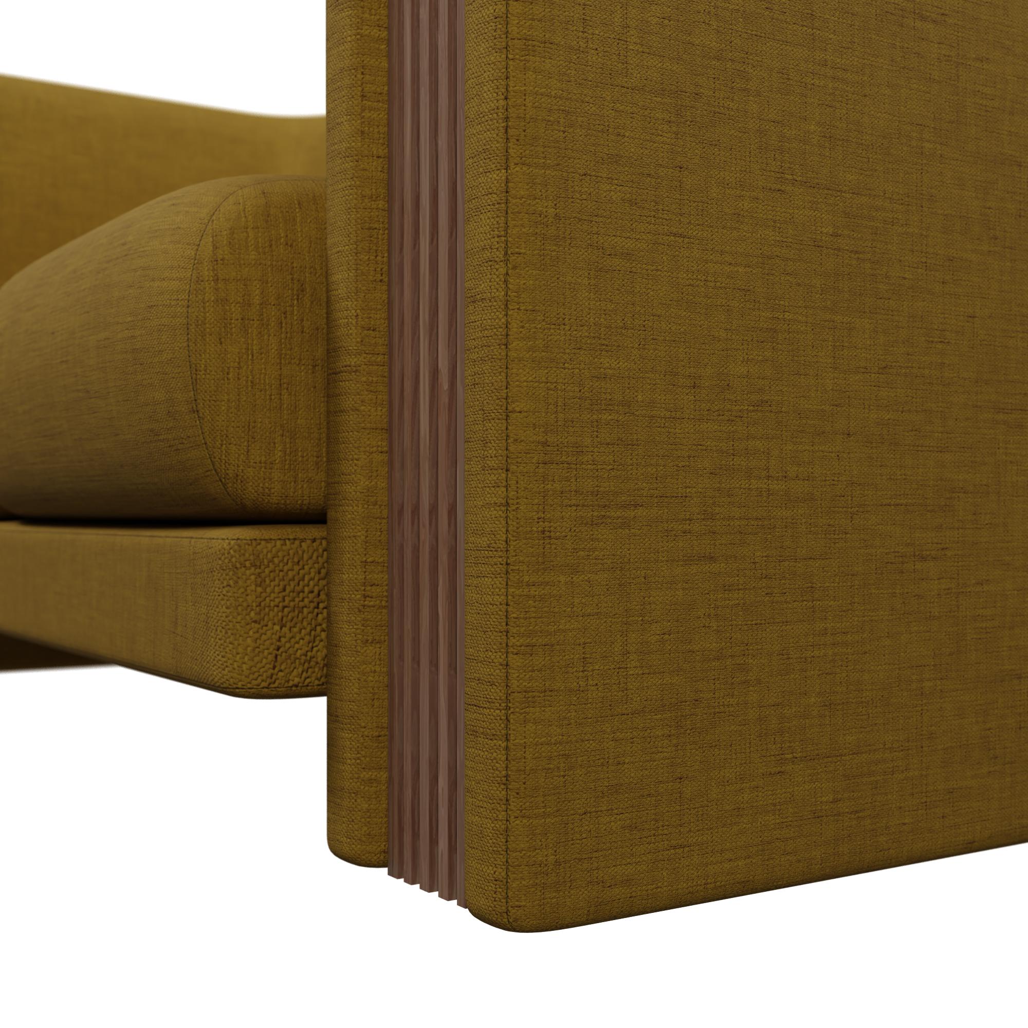 Travail du bois Munu two-seater sofa in Blend Honey handcrafted by Murmurio en vente