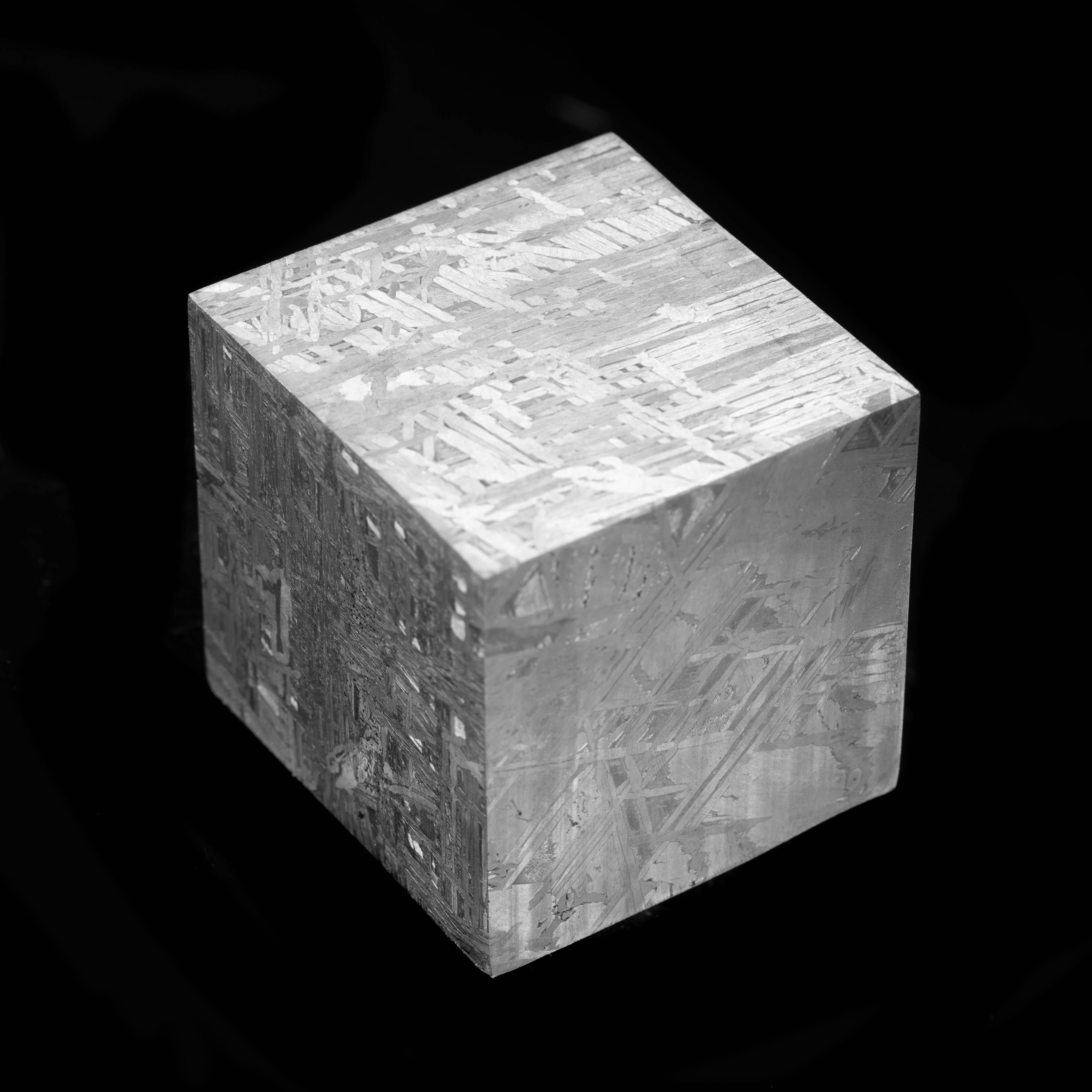 Iron Muonionalusta Meteorite Cube // 960 Grams // 4.5 Billion Years Old