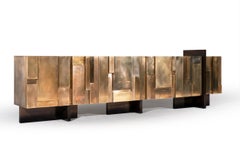 MUR, 21st Century Unique Contemporary Brass Large Freestanding Sideboard