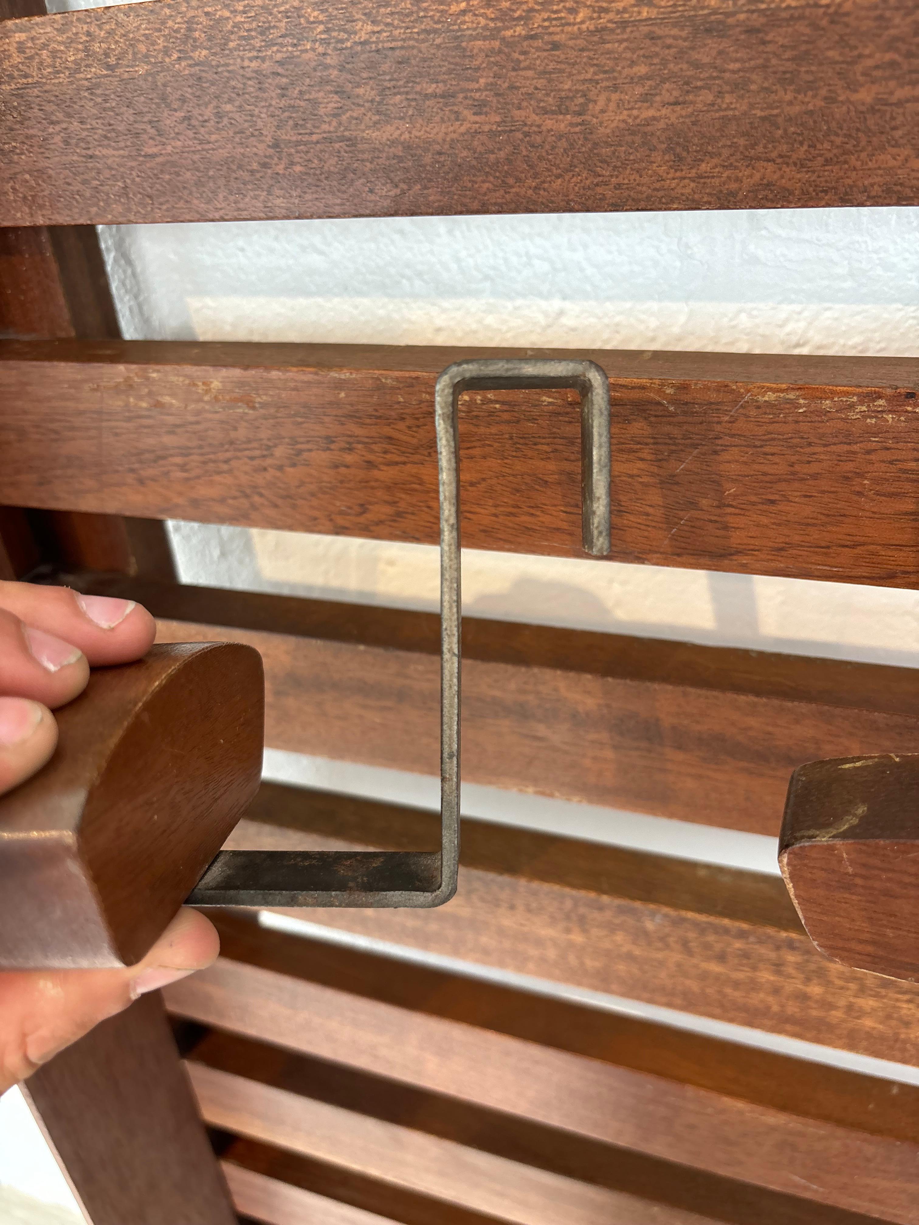 Mural coat rack by Georges Frydman For Sale 8