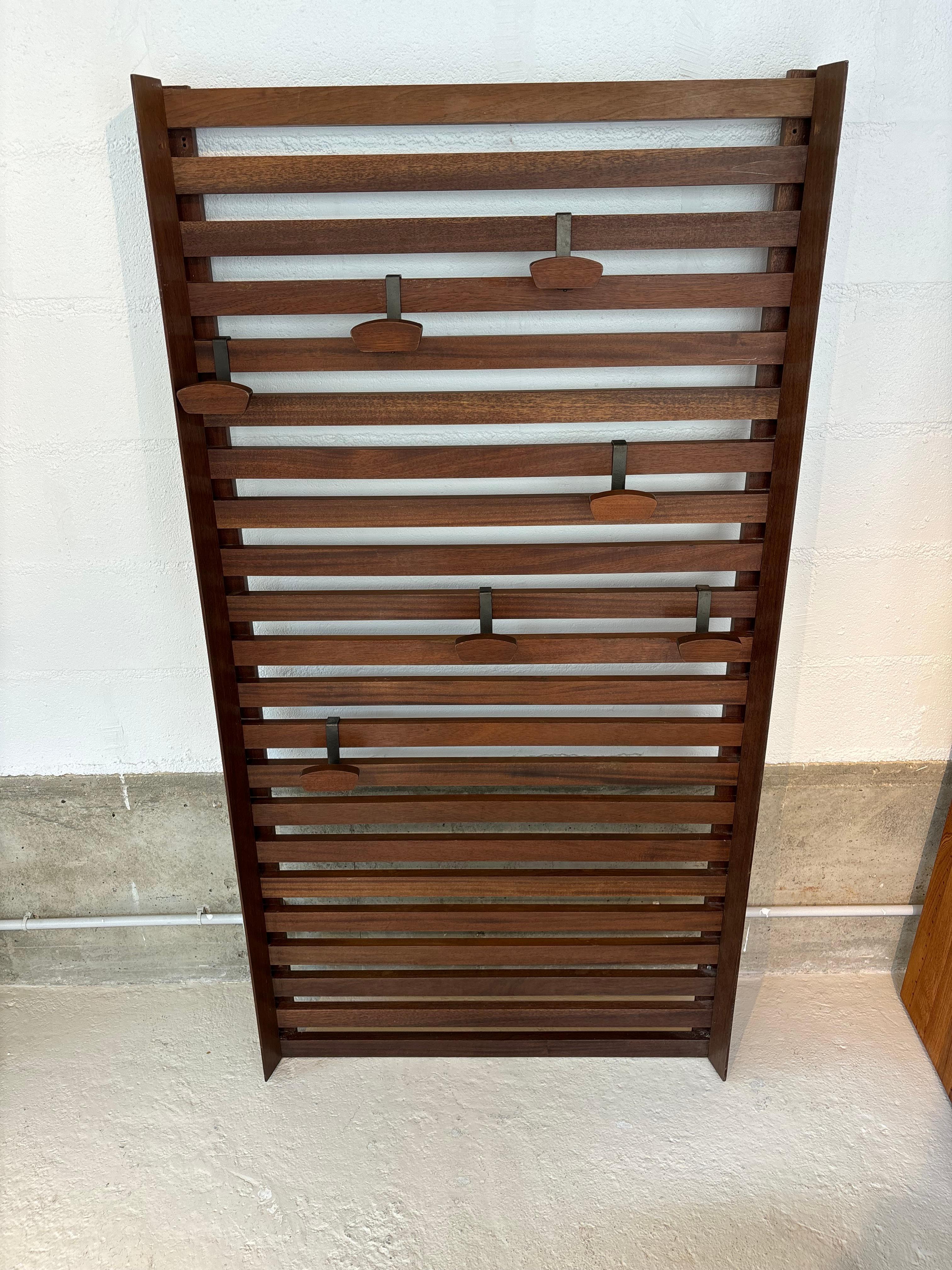 Metal Mural coat rack by Georges Frydman For Sale