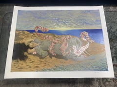 Muramasa Kudo Signed Limited Edition Japanese Serigraph Print Ocean Breeze