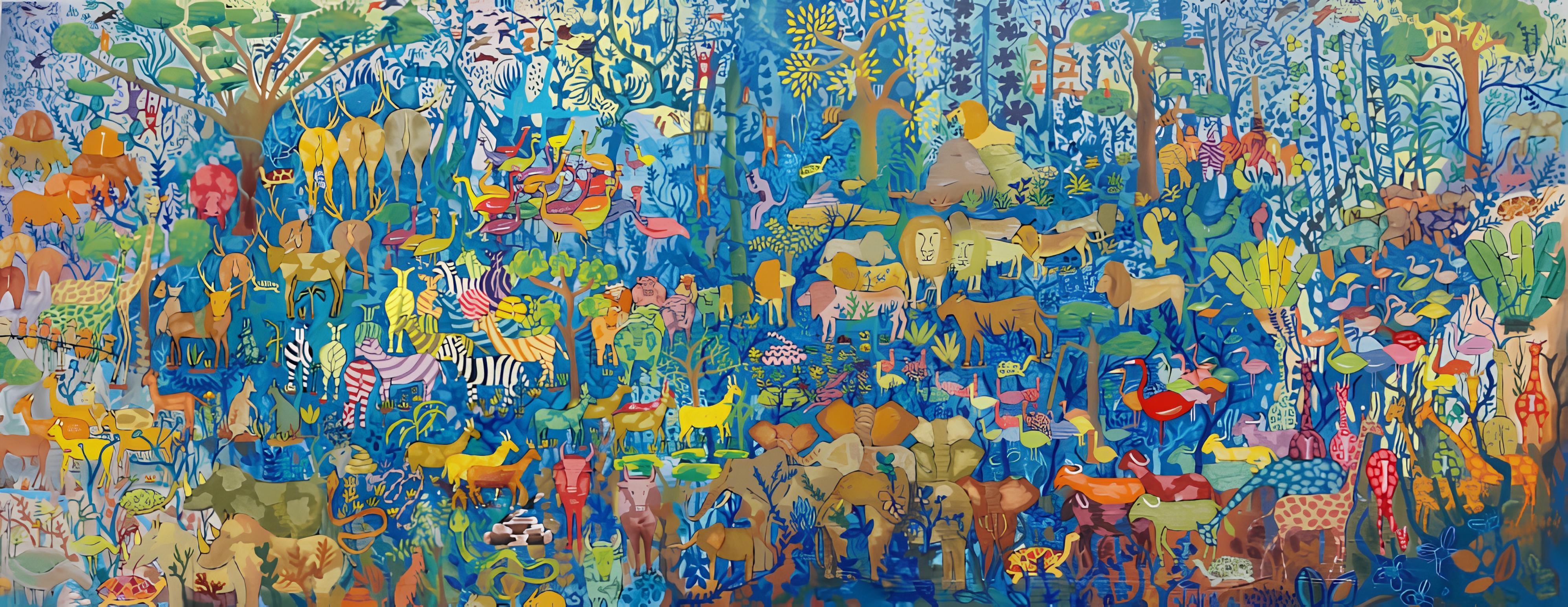 Der wilde Boden - Gemälde, Acryl auf Leinwand