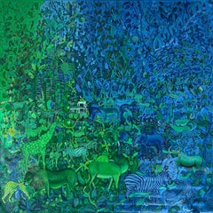 Wild Meeting VII - Gemälde, Acryl auf Leinwand