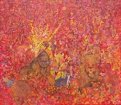 Wild Meetings VIII - Gemälde, Acryl auf Leinwand