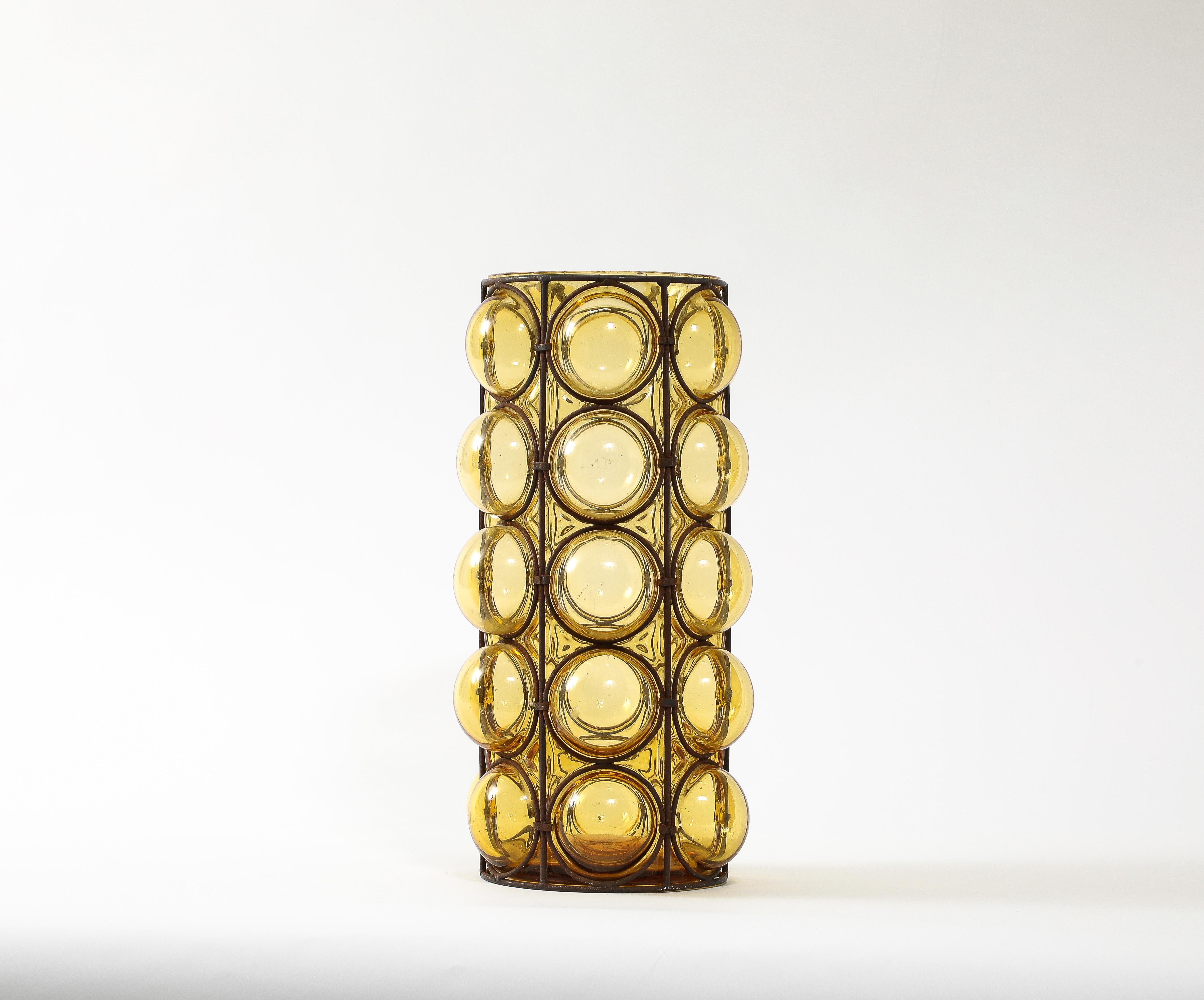 Muranese Yellow Gold Glass Umbrella Stand, Italy 1960’s For Sale 8