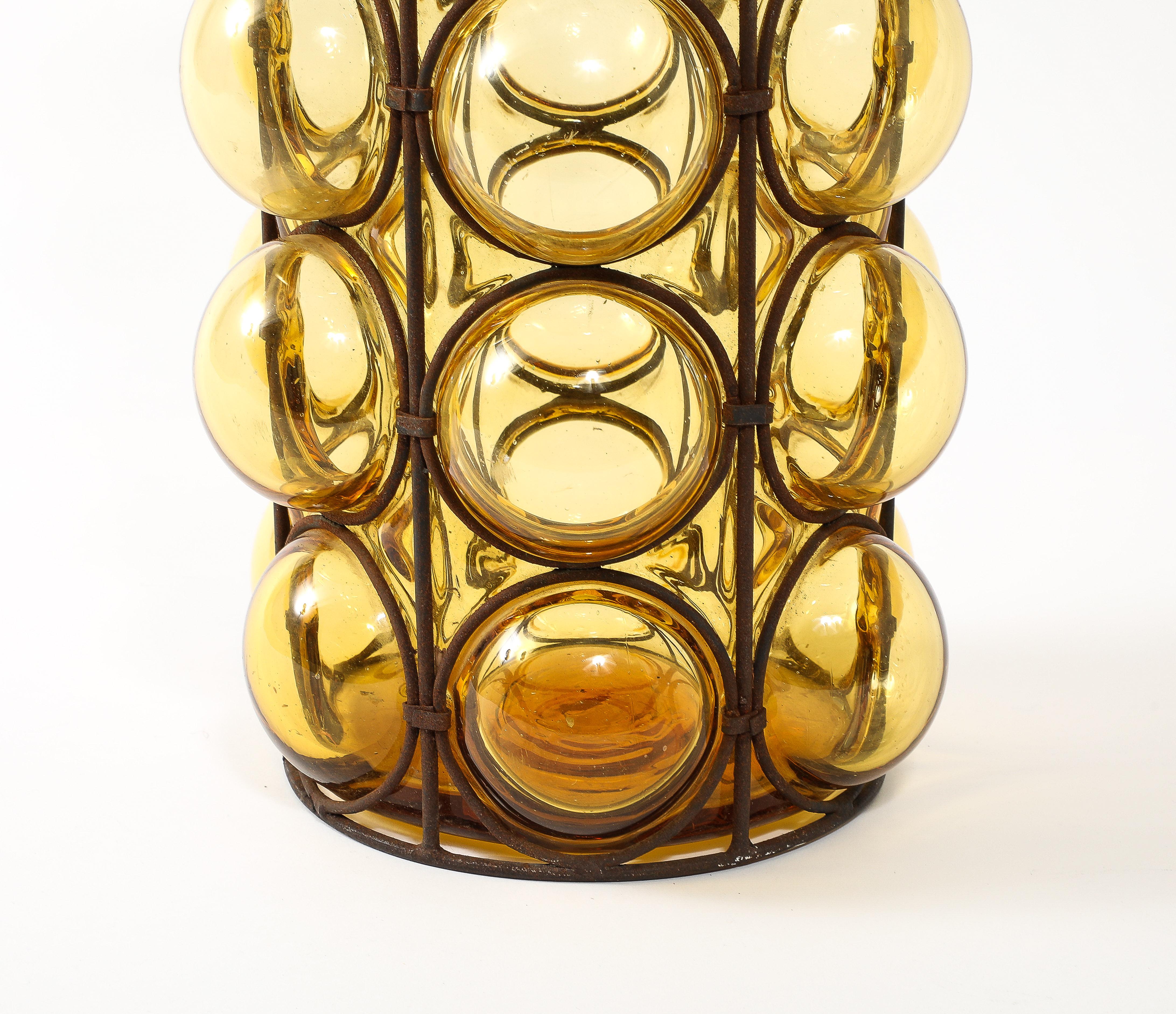 Muranese Yellow Gold Glass Umbrella Stand, Italy 1960’s For Sale 10