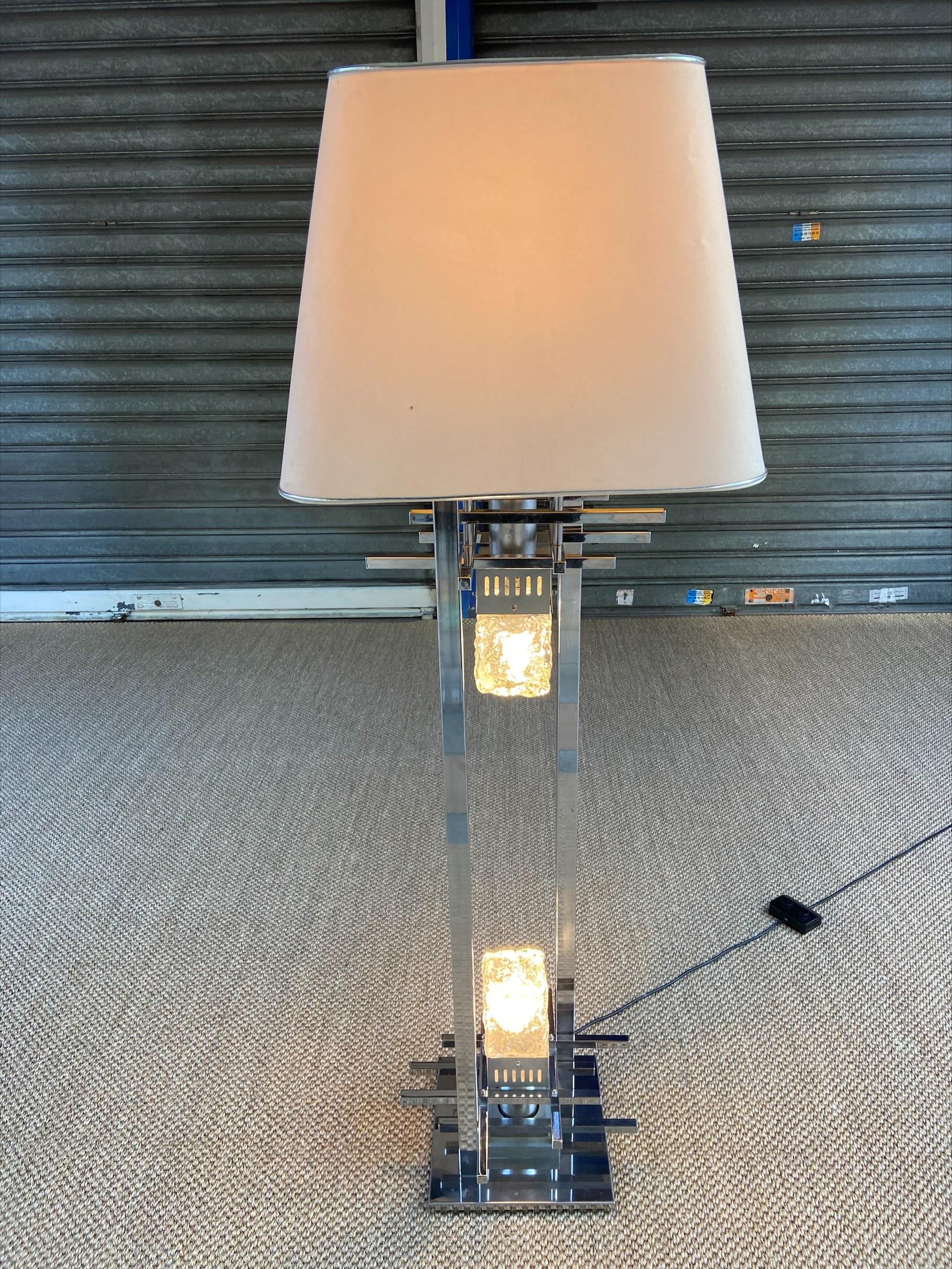 European Muranno Floor Lamp, Poliarte Italy, Circa 1969 For Sale