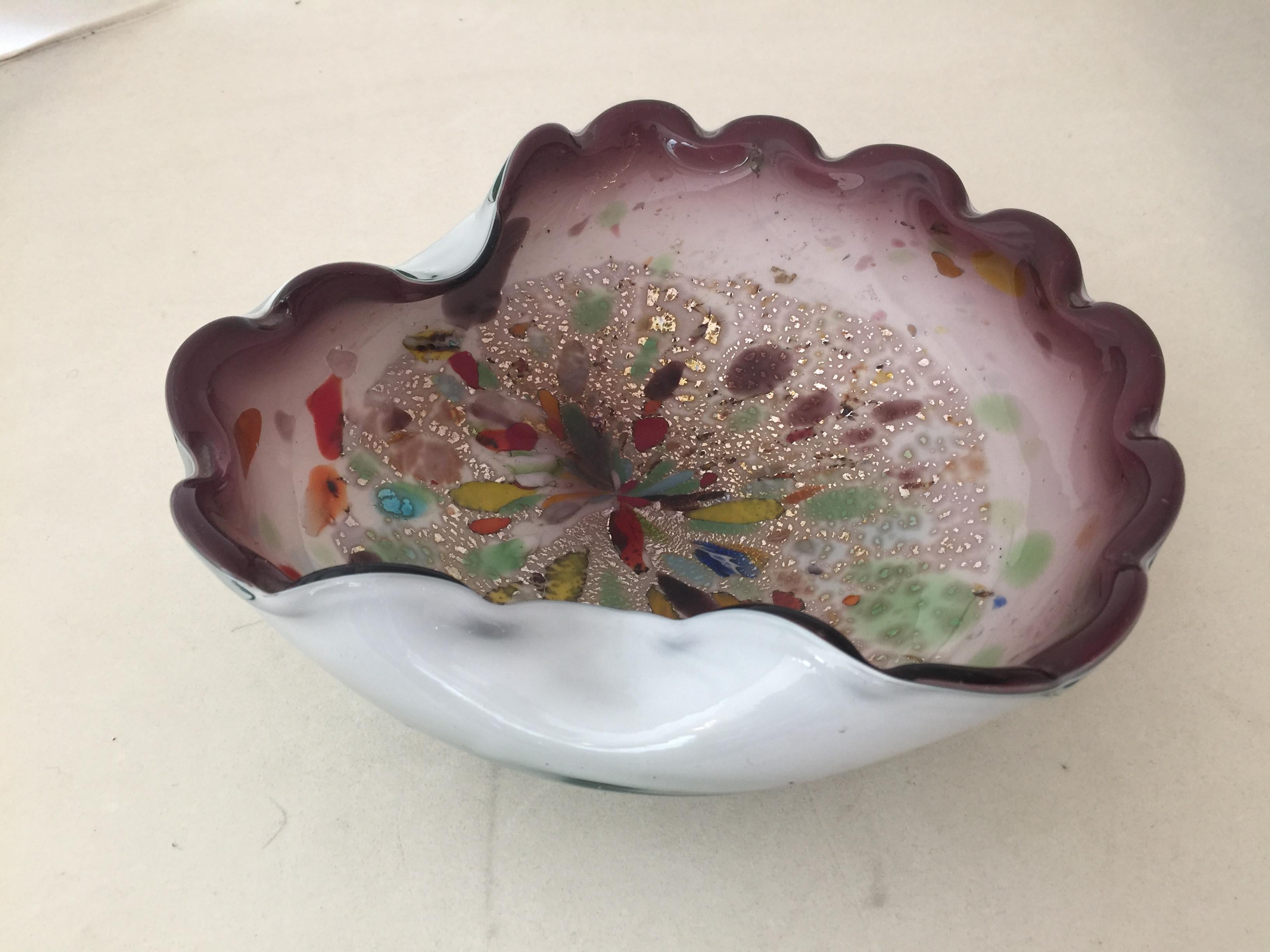 Murano, 1930, Italian, Attributed to Fratelli Toso, Technical Avventurina For Sale 4