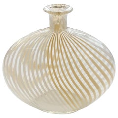 Murano 1950s Filigrana Art Glass Pillow Vase by Dino Martens for Aureliano Toso